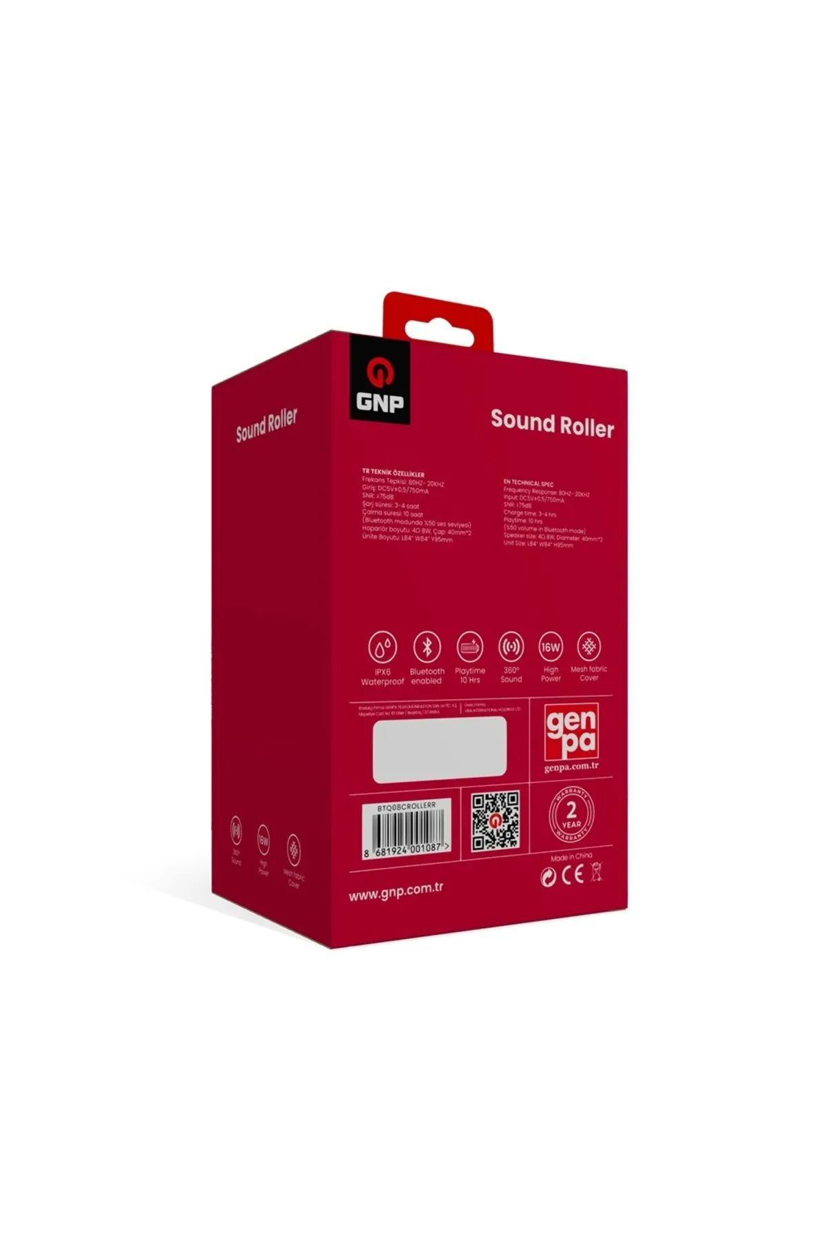 GNP%20Sound%20Roller%20Bluetooth%20Hoparlör%20Kırmızı