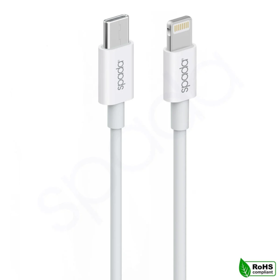 Spada 1 metre  Titanium Seri KBL-820WH Type-C – Lightning Şarj ve Data Kablosu