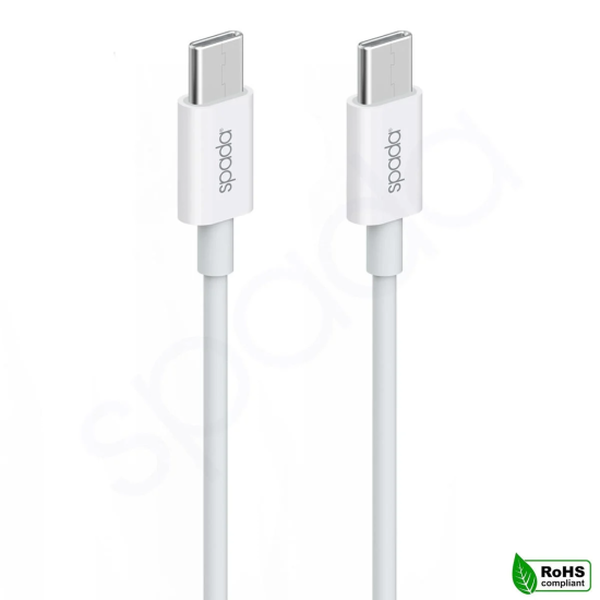 Spada Titanium Seri KBL-720WH Type-C - Type-C 1 metre Şarj ve Data Kablosu