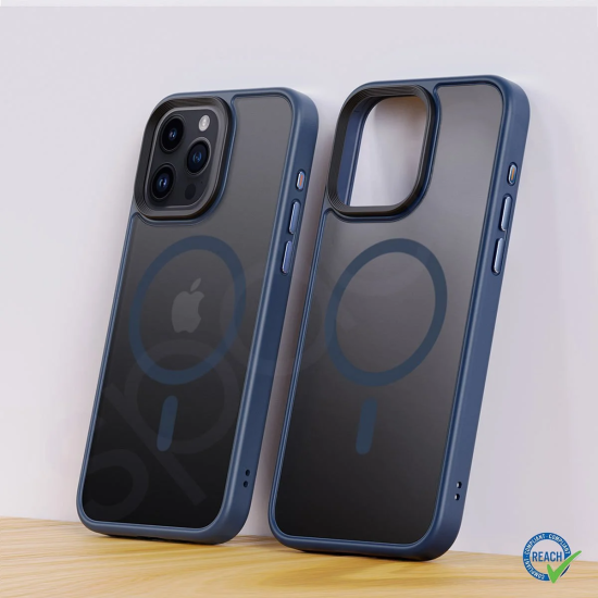 iPhone 15 Pro Spada Panzer Magsafe Dark Blue Kapak