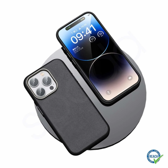 iPhone 15 Pro Spada Pelle Magsafe Black Kapak
