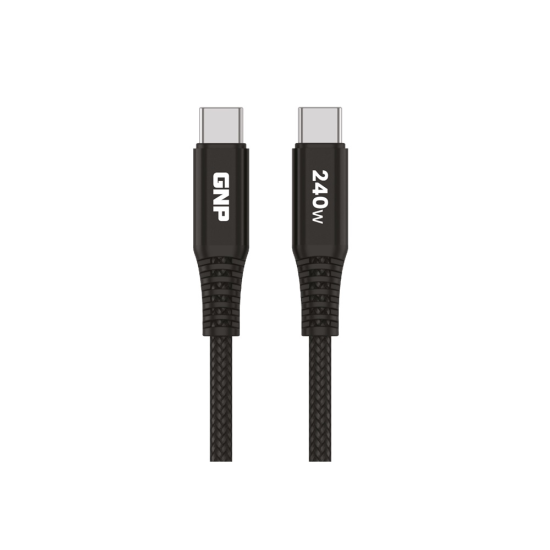 GNP 240W TYPE-C To Type-C  2 Metre Siyah Data Şarj Kablosu