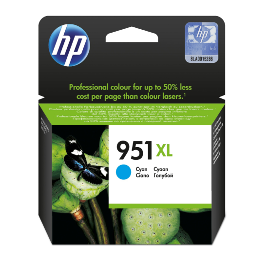 HP 951XL Yüksek Kapasite Mavi (Cyan) Orjinal Kartuş CN046A