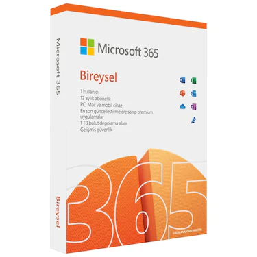 Microsoft 365 Bireysel Türkçe - Kutu Lisans 1 Yıl