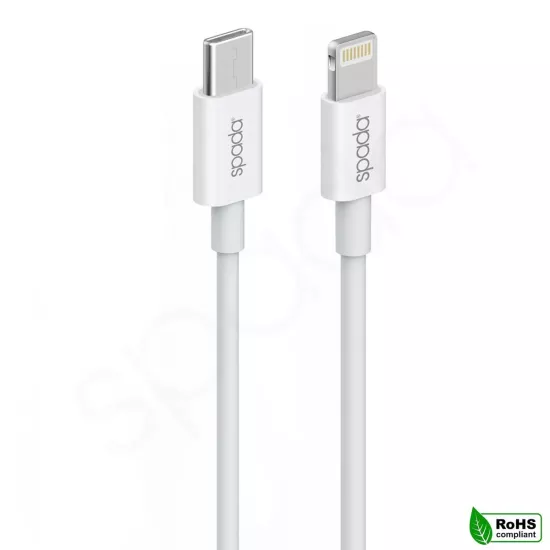 Spada 2 metre Titanium Seri KBL-820WH Type-C – Lightning  Şarj ve Data Kablosu