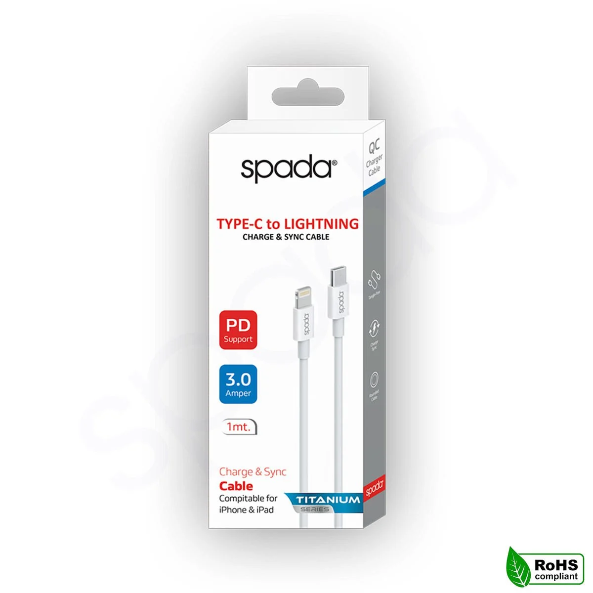 Spada%202%20metre%20Titanium%20Seri%20KBL-820WH%20Type-C%20–%20Lightning%20%20Şarj%20ve%20Data%20Kablosu