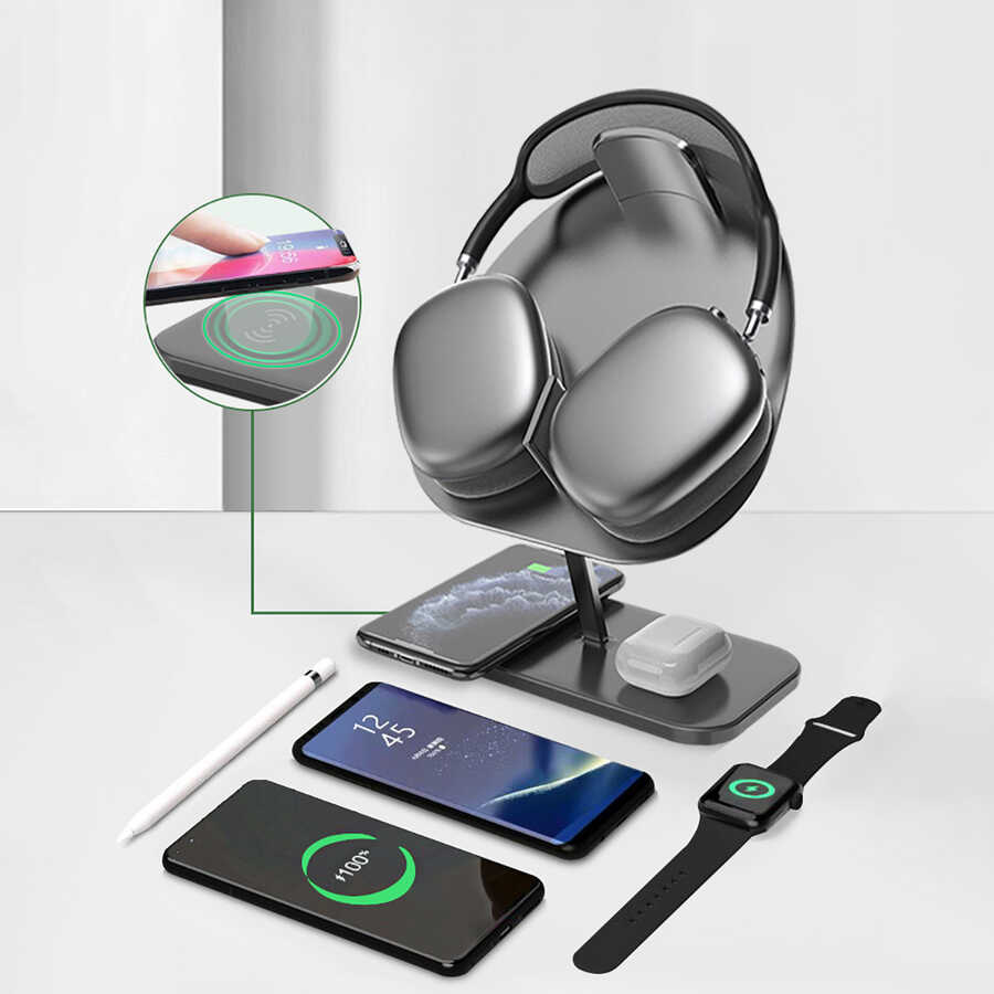 Wiwu%20M15%20Kulaklık-Watch-Telefon%20Mıknatıslı%20Kablosuz%20Şarj%20Standı%2015+15W%20Max